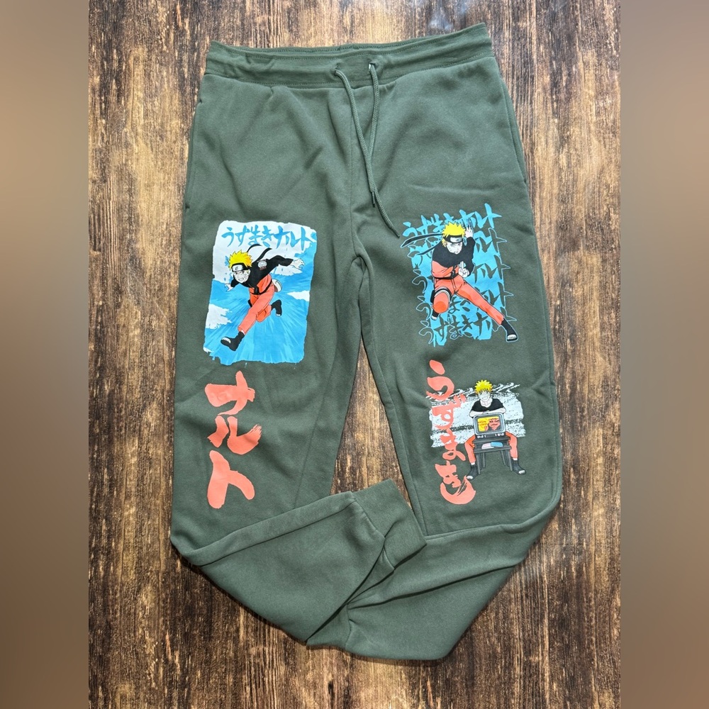 Green Men’s Small Anime Naruto Graphic Sweatpants